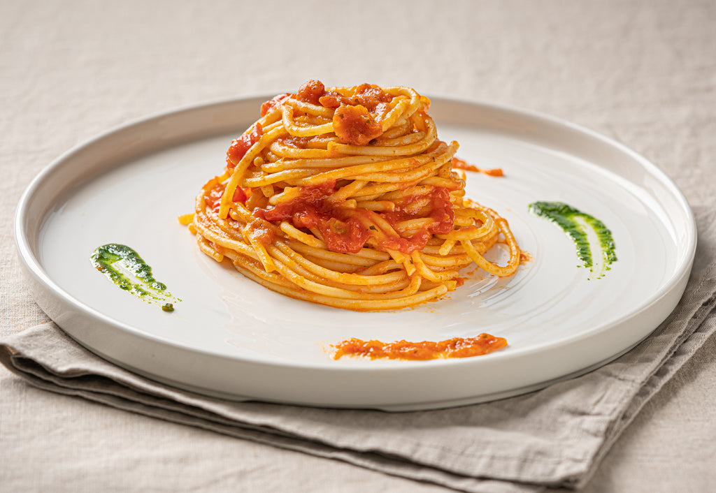 Spaghetti pomodoro e basilico 350g monoporzione Zaino Gourmet congelato