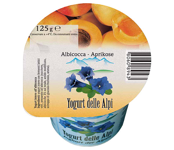 Yogurt albicocca 125g delle alpi vipiteno
