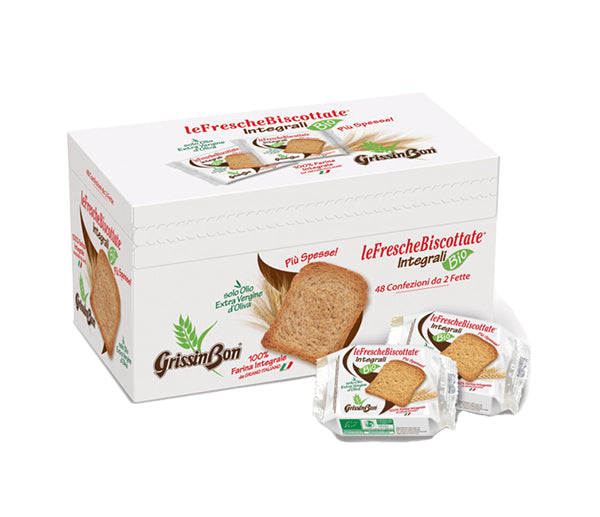 Fette biscottate monoporzione integrali bio 48pz grissinbo