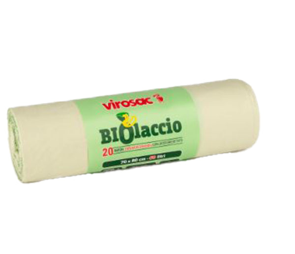 Sacchi patt. 50x60 30lt umido pz. 10 biolaccio neutro