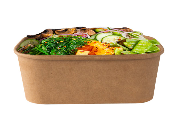 Vaschetta cartoncino poke rettangolare 17x12cm 750ml - 50pz