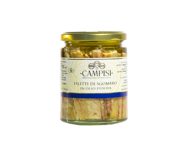 Filetti di sgombro olio di oliva 300g vetro campisi