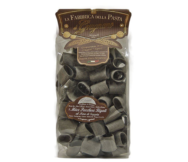 Pasta Gragnano mezzi paccheri al nero di seppia 500g