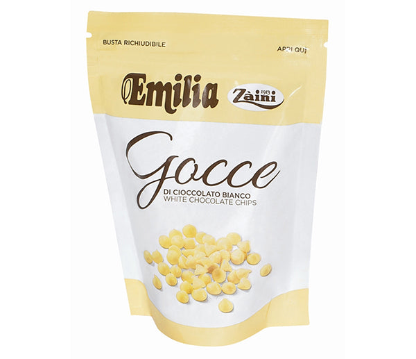 Gocce di cioccolato bianco gr. 180 emilia zaini