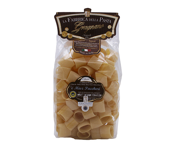 Pasta Gragnano mezzi paccheri lisci 500g igp