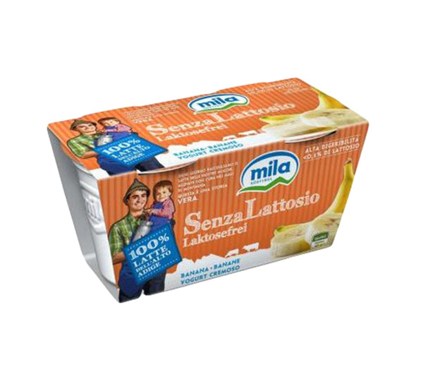 Yogurt senza lattosio banana 125g 2pz mila