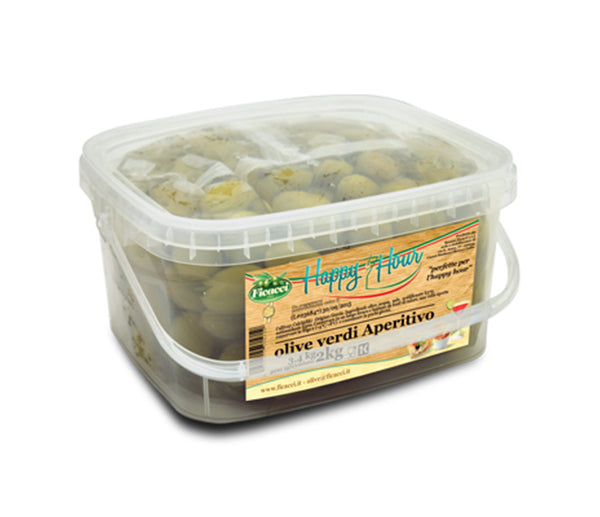 Olive verdi grecia 18/20 jumbo kg. 2 sgocc. secch