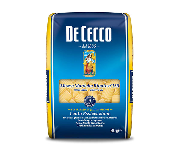 Pasta De Cecco mezze maniche rigate 3kg n. 136