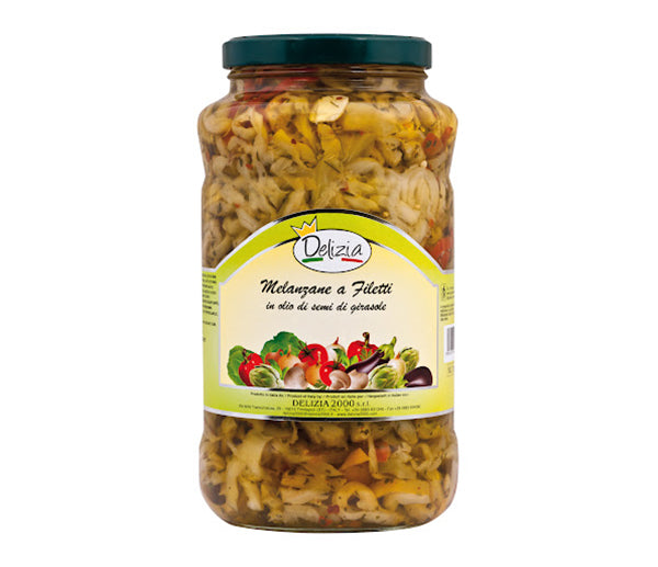 Melanzane filetti sott'olio ml. 3,1 vetro (sg. 1,9)