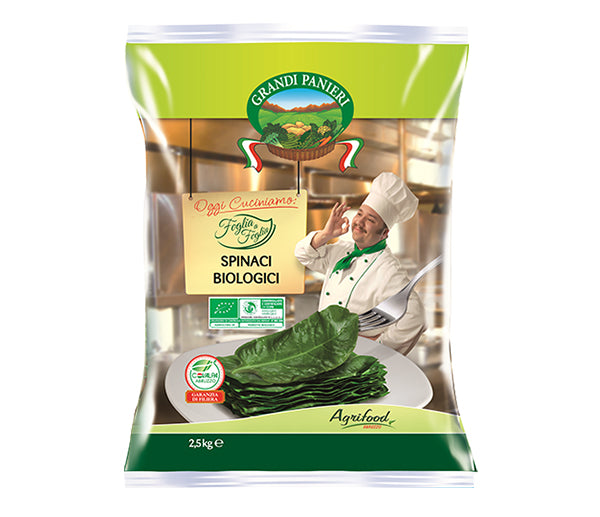 Spinaci bio foglia foglia agrifood surgelato