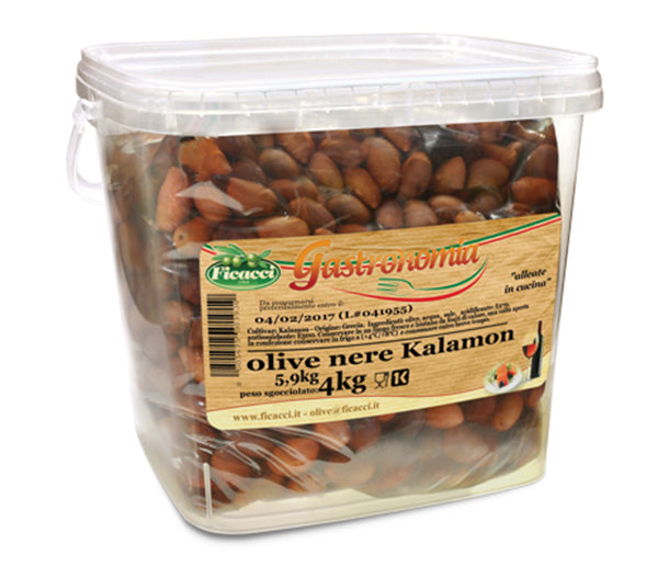 Olive nere kalamata 18/20 kg. 4 secch. ficacci