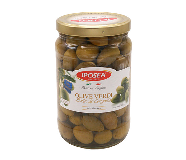 Olive bella cerignola kg. 1,6 iposea vetro (sg. 1,05)