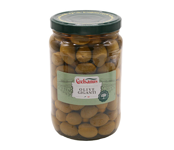 Olive verdi giganti kg. 1,68 coelsanus vetro (sg. 1)