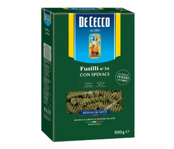 Pasta De Cecco fusilli verdi 500g n. 34