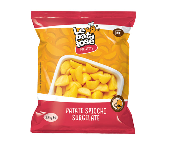 Patate spicchi prefritte 2,5kg lutosa congelato